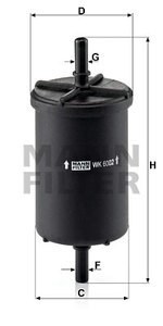 Фильтр топливный RENAULT LOGAN/CLIO/KANGOO 1.2-2.0 (KL72)