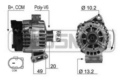 Генератор FORD 120A 14V