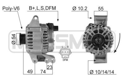 Генератор FORD FIESTA 02- 104A