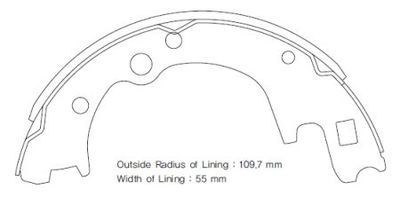 Колодки торм.бар.HYUNDAI H1/STAREX 97-04/H100 94-00