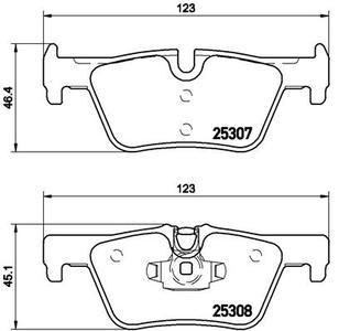 Колодки тормозные BMW 1 F20 10-/3 F30 11- задние
