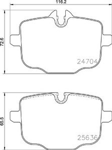 Колодки тормозные BMW 5 G30/ X5 G05/ 7 G11/G12 13- задние