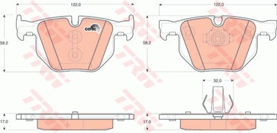 Колодки тормозные BMW E70/F15/E71/F16 задние