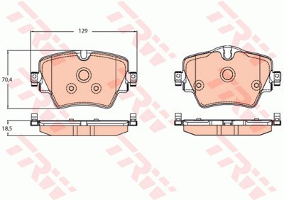 Колодки тормозные BMW X1 F48/ 2 F45/46 передние