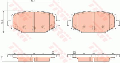 Колодки тормозные CHRYSLER VOYAGER 11- задние