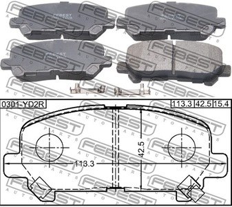Колодки тормозные HONDA PILOT 08-/ACURA MDX 06- задние