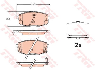 Колодки тормозные HYUNDAI CRETA 16- пер.
