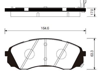 Колодки тормозные HAVAL H9/HYUNDAI H1 02-/KIA CARNIVAL 06- передние