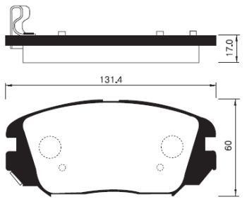 Колодки тормозные HYUNDAI SONATA V(NF)/KIA OPIRUS 05- передние