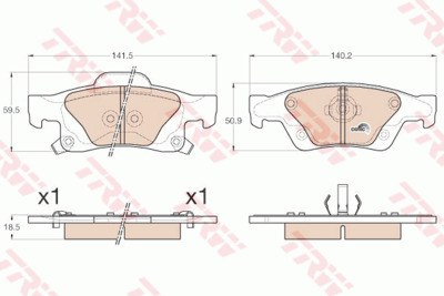 Колодки тормозные JEEP GRAND CHEROKEE 10- задние