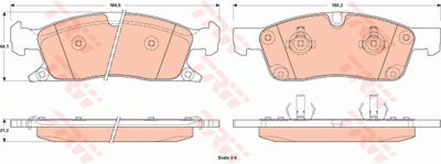 Колодки тормозные JEEP GRAND CHEROKEE IV 10- передние