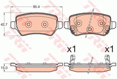 Колодки тормозные KIA CEED 12- задние