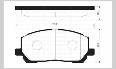 Колодки тормозные LEXUS RX300 00-01 передние