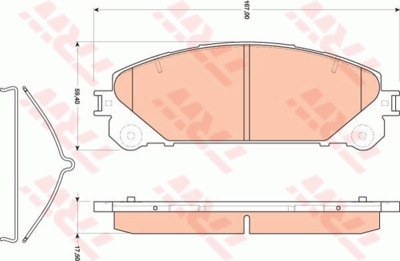 Колодки тормозные LEXUS RX 09-/TOYOTA HIGHLANDER 07- передние