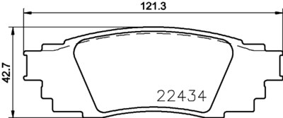 Колодки тормозные LEXUS RX 15- задние