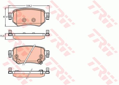 Колодки тормозные MAZDA 6 12- задние