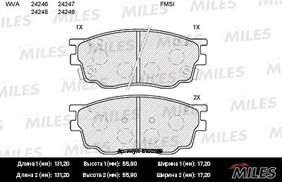 Колодки тормозные MAZDA 6 1.8 02- пер. SemiMetallic