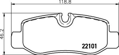 Колодки тормозные MERCEDES-BENZ VITO (447) 14- задние