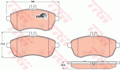 Колодки тормозные MERCEDES W204/W212 передние