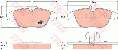 Колодки тормозные MERCEDES W204/X204 07- задние