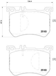 Колодки тормозные MERCEDES W222 13-/R231 12- передние