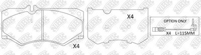 Колодки тормозные MERCEDES G-CLASS W463 06- передние (+4 датчика)