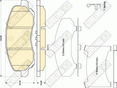 Колодки тормозные MITSUBISHI ASX/LANCER/OUTLANDER/DODGE CALIBER передние