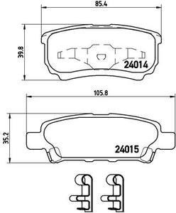 Колодки тормозные MITSUBISHI LANCER IX 03>OUTLANDER 03>08 задние