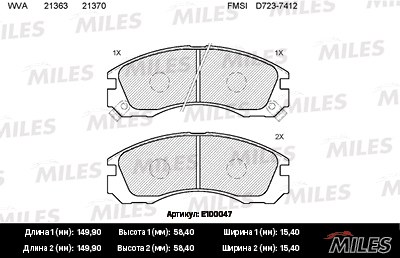 Колодки тормозные MITSUBISHI OUTLANDER 03-/PAJERO 90-00- пер. SemiMetallic
