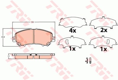 Колодки тормозные NISSAN QASHQAI 14- передние