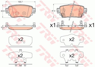 Колодки тормозные NISSAN QASHQAI/X-TRAIL 14- задние