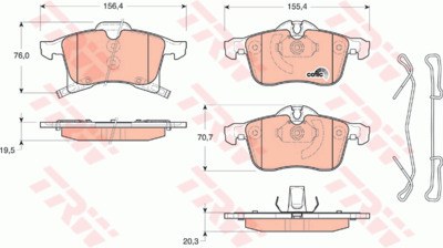 Колодки тормозные OPEL ASTRA G/H/ZAFIRA A передние