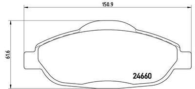 Колодки тормозные PEUGEOT 308 07-/3008 09- передние