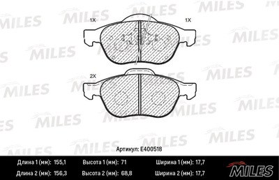 Колодки тормозные RENAULT LAGUNA 01-/SCENIC 03- пер. LowMetallic