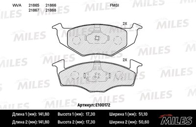 Колодки тормозные SKODA FABIA/VW LUPO/POLO 95- пер. SemiMetallic