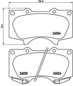 Колодки тормозные TOYOTA LAND CRUISER J150 10- передние