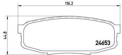 Колодки тормозные TOYOTA LAND CRUISER J200 4.5D/4.7 07-/LEXUS LX570 08- задние
