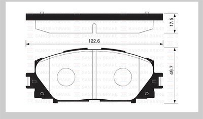 Колодки тормозные TOYOTA YARIS 06- (Япония) без АБС передние