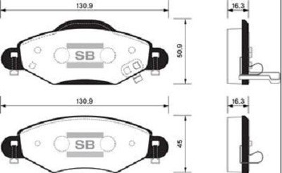 Колодки тормозные TOYOTA YARIS 1.0-1.4 99- передние