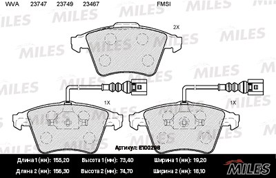 Колодки тормозные VW TOUAREG R16 03- пер. SemiMetallic