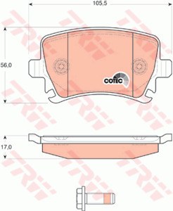 Колодки тормозные AUDI A3/A4/A6/SKODA OCTAVIA/YETI/VW GOLF/PASSAT задние