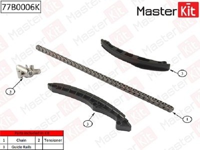 Комплект цепи ГРМ VAG 1.4FSi/TFSi 16V 07- без звездочек