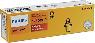 Лампа BAX 12V 2W BAX8.5d/2 y-green