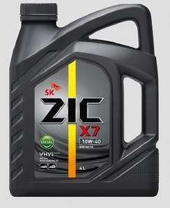 Масло моторное 10W40 ZIC X7 4л синтетика Diesel (пластик)