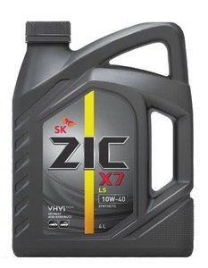 Масло моторное 10W40 ZIC X7 LS 4л синтетика (пластик)