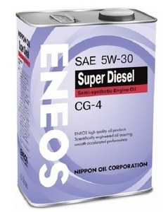 Масло моторное 5W30 ENEOS 4л полусинтетика SUPER DIESEL CG-4
