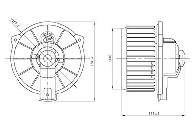 Мотор отопителя TOYOTA COROLLA/AVENSIS 00-/03-