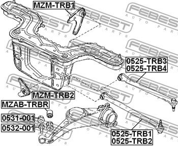 Опора дифференциала FORD ESCAPE/MAZDA TRIBUTE 00-