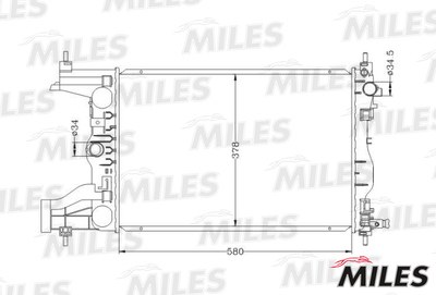 Радиатор CHEVROLET CRUZE 10- 1.6  MT паяный