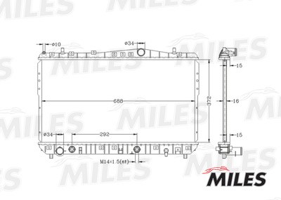 Радиатор CHEVROLET LACETTI 04- 1.4/1.6/1.8 AT паяный